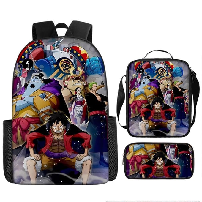 One Piece One Piece Schooltas Luffinica Zeekoning Student Schooltas Rugzak Set Three piece set