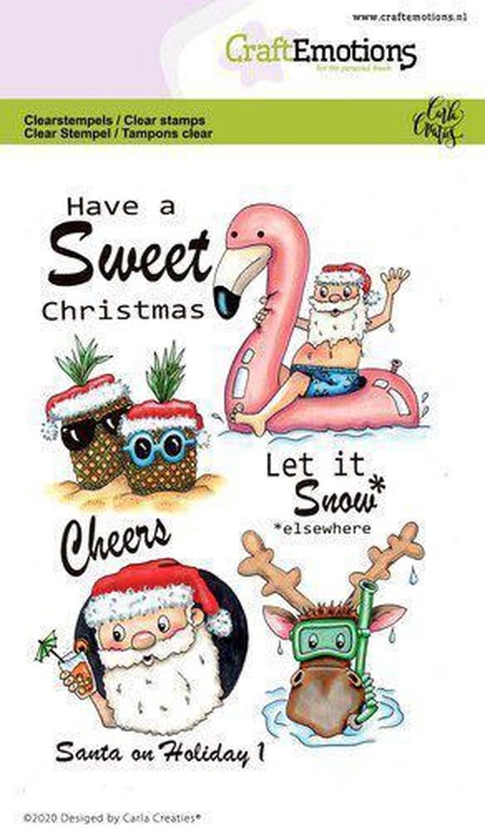 Clearstamps A6 - Santa on holiday 1 Carla Creaties