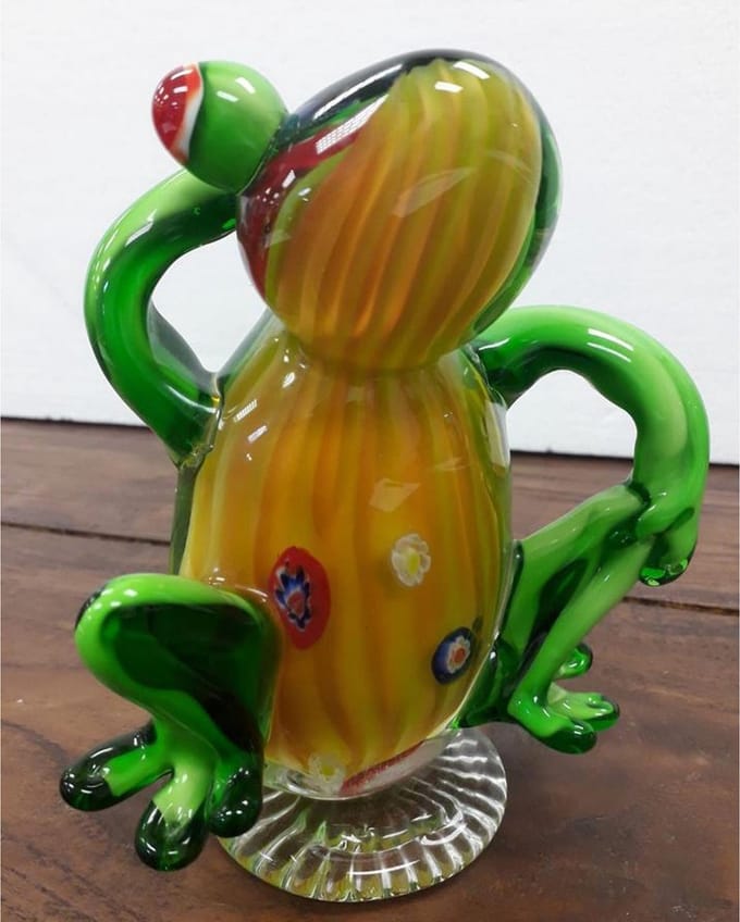 AL - Kikker - Glas - 18 cm