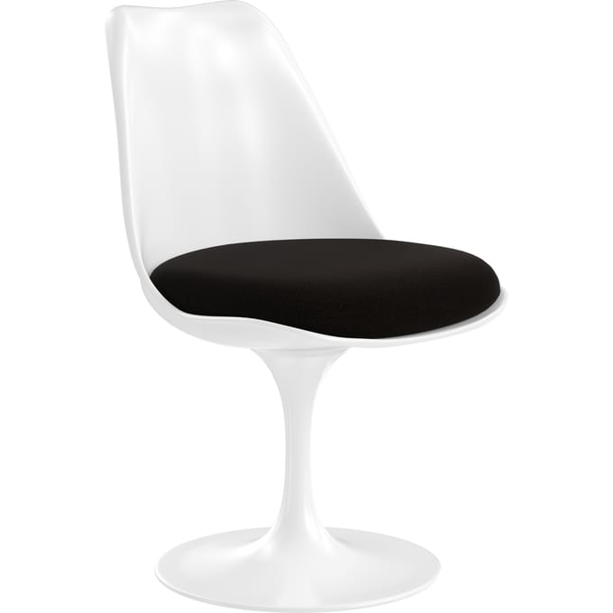 Knoll International Saarinen Tulip Stoel - Hallingdal 65 (370) - coffee - wit