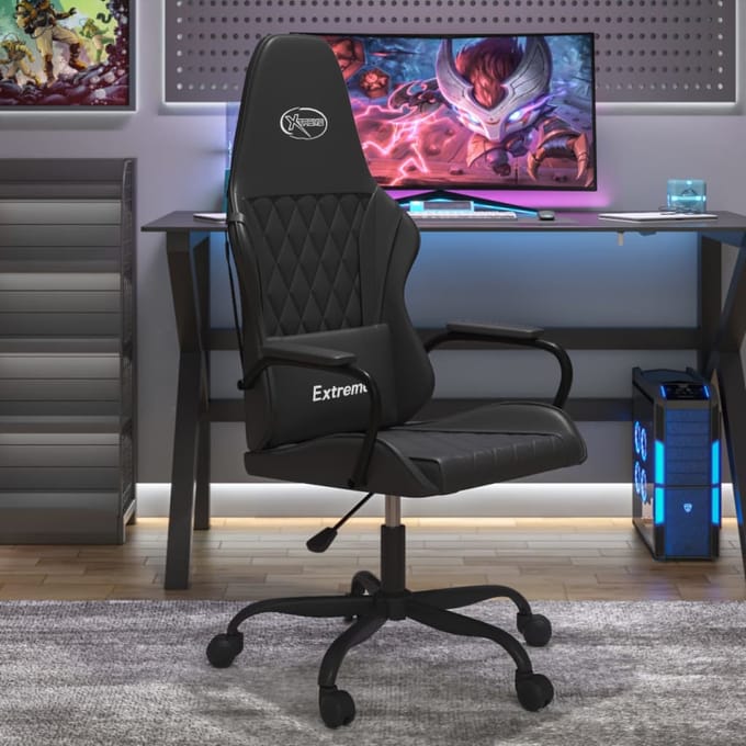 vidaXL - Gamestoel - kunstleer - zwart