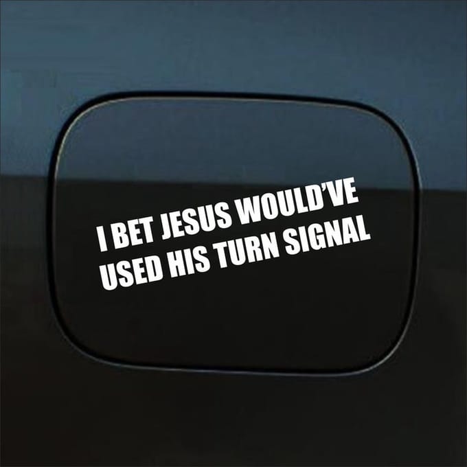 Bumpersticker - I Bet Jesus - 3,5 X 14,8 - Wit
