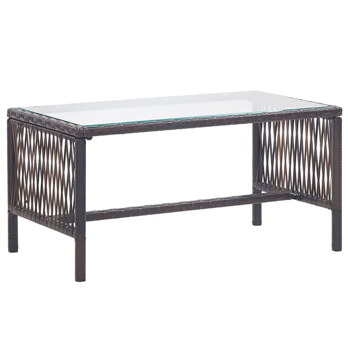 vidaXL - 4-delige - Loungeset - met - kussens - poly - rattan - bruin