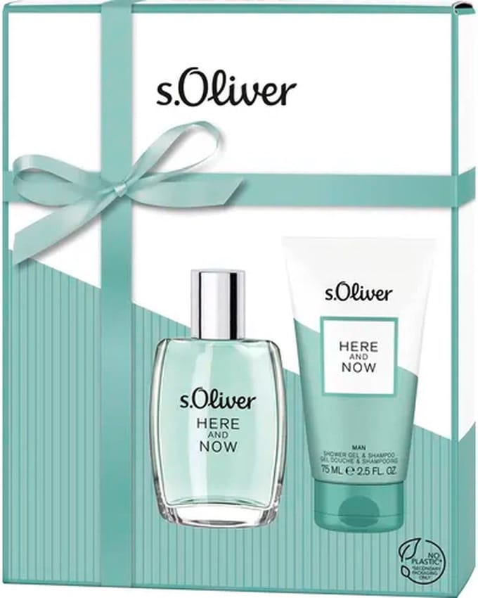 s.Oliver Here and Now Man Eau de Toilette 30 ml + Shower Gel 75 ml geschenkset