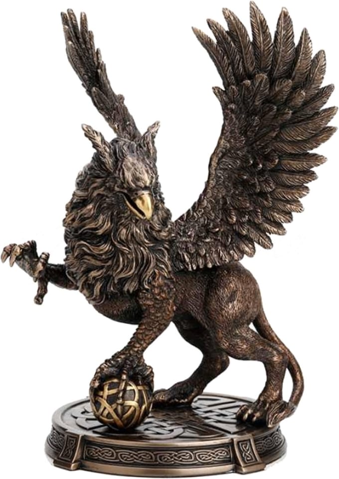 Veronese Design - Griffioen (Griffin) Gebronsd Beeld - 25cm x 17cm x 17