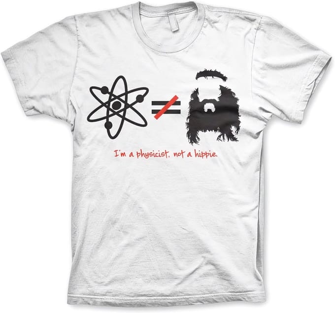 The Big Bang Theory Heren Tshirt -2XL- I'm A Physicist, Not A Hippie Wit
