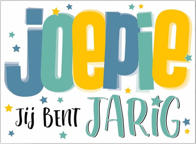 Wenskaart joepie jij bent jarig