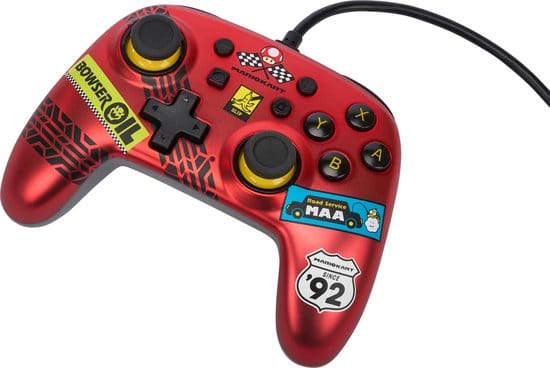 PowerA Nano Wired Controller for Nintendo Switch - Mario Kart: Racer Red - Wired Controller - Nintendo Switch