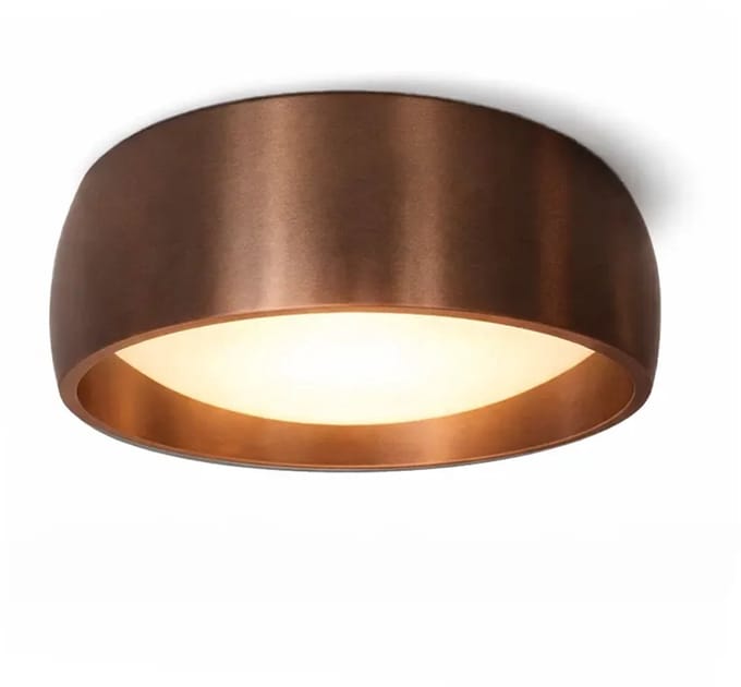Artdelight - Plafondlamp Montana Ø 15 cm koper brons
