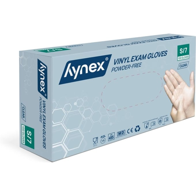 Hynex Vinyl handschoenen maat S Clear 100/doos 4,5gram