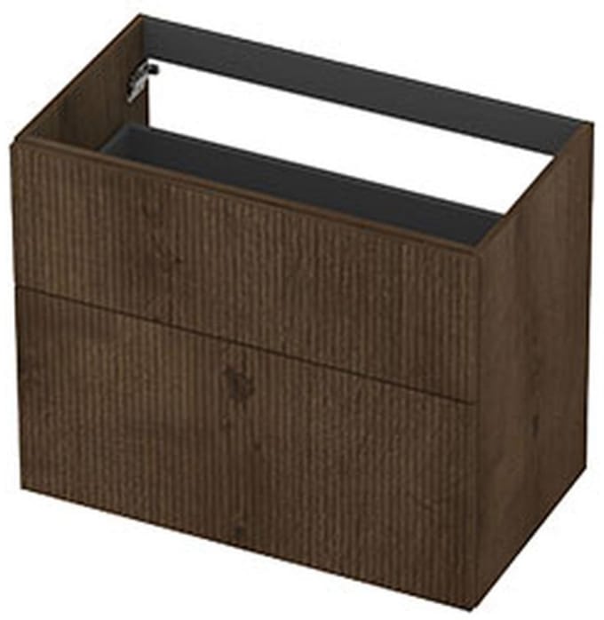 INK - Onderkast 2L A-sym Fin. Gefr. Tbv Greep - 800x450x650 Mm - Chocolate