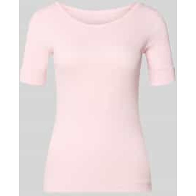 T-shirt met ronde hals en labeldetail