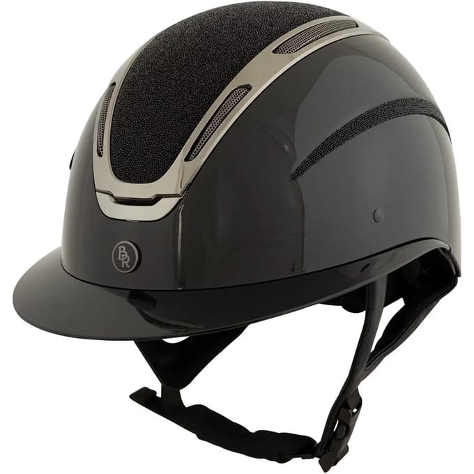 BR Zeta Starlight Ruiterhelm Zwart/Gunmetal 52-54