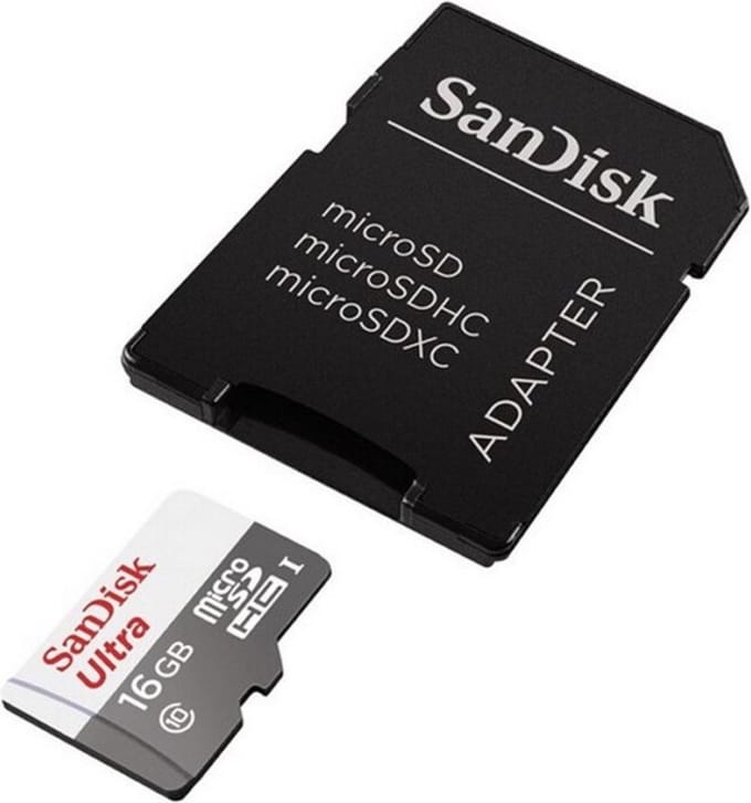 Micro SD Memory Card with Adaptor SANDISK SDSQUNS-GN3MA C10 80 MB/s-100 MB/s