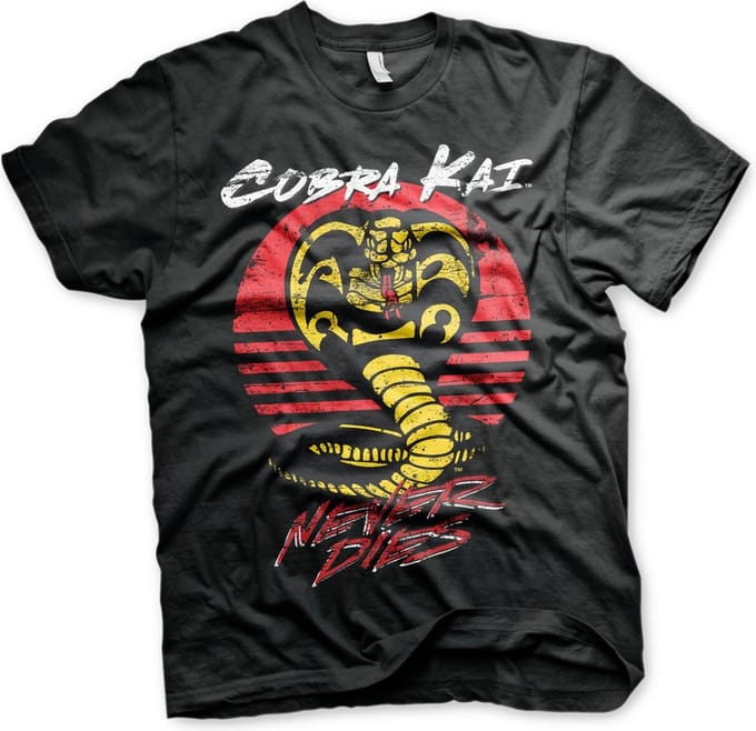 Cobra Kai Never Dies T-shirt Zwart