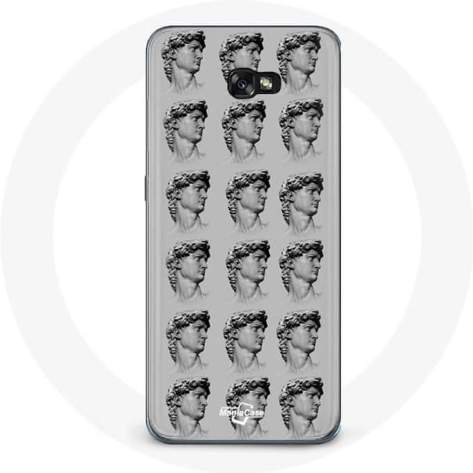 Case voor Samsung A5 2016 Standbeeld grijze achtergrond grijs
