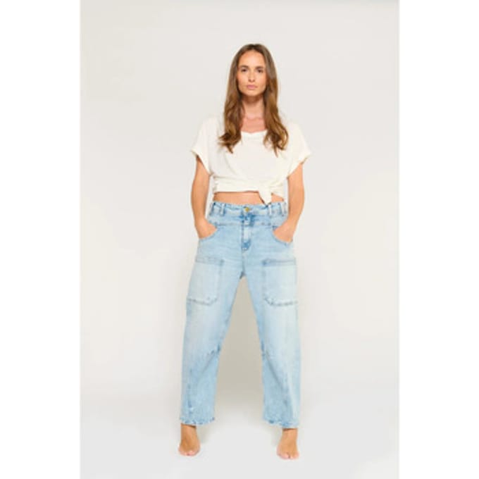 Flared/Bootcut Le Temps des Cerises Jeans loose, wijd MADIENEO, lengte 34