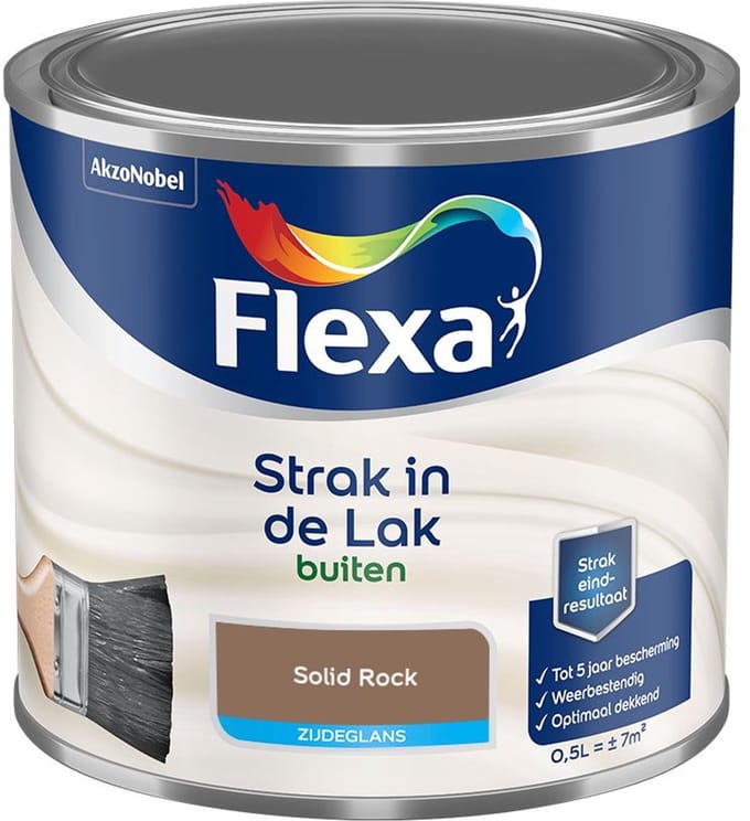 Flexa - Strak In De Lak Buitenlak Zijdeglans - Solid Rock - Mengverf - 500 Ml