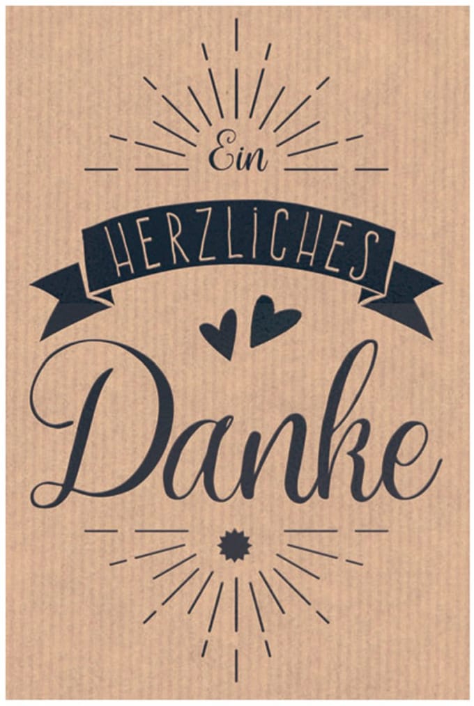 Minikaartje 'Hartelijke dank'