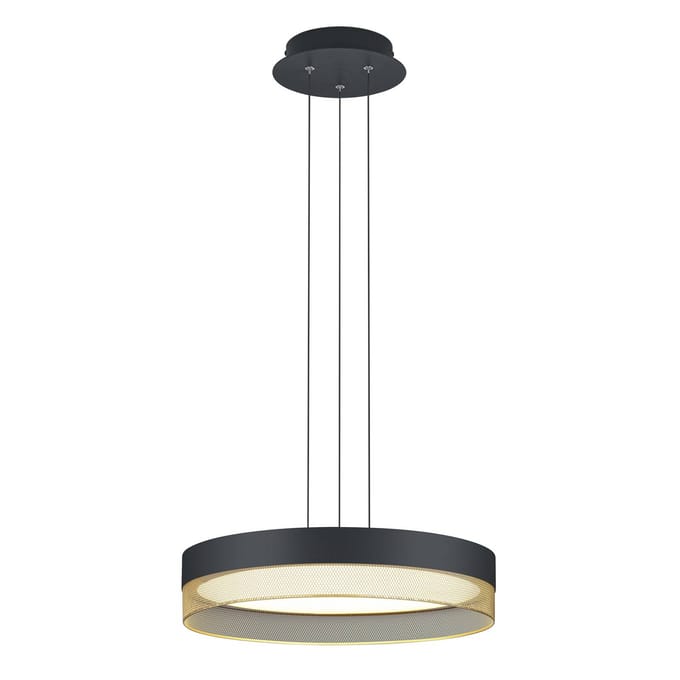 HELL Mesh LED hanglamp, Ø 45 cm, zwart/goud