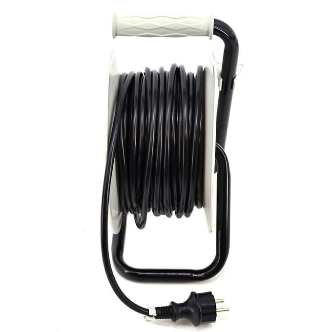 Awtools AW70216 - Kabelhaspel - 25m - Vier Stroomaansluitingen - Thermische Bescherming
