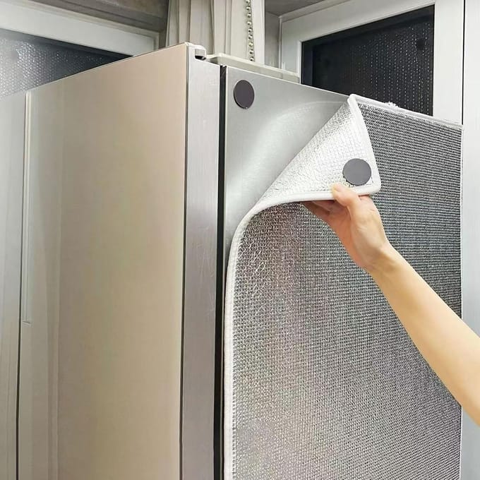 Isolerende Vriezerhoes - Isolatiefolie Koelkast - Energie Besparen - Reflecteert Warmte - 50 x 80 cm - Wit