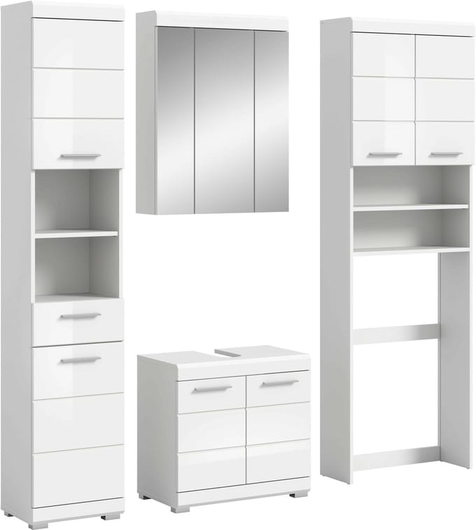 Scout badkamercombinatie wit hoogglans MDF TZ wit NB - 34x190x191cm