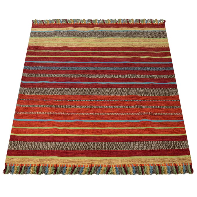Handgeweven tapijt Kilian terracotta 240x340 cm