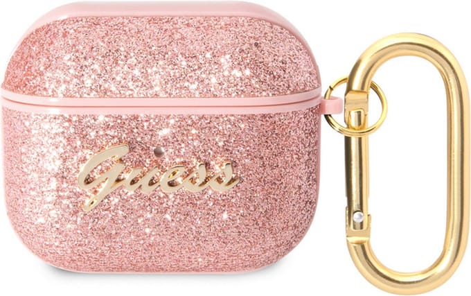 Guess Gitter Flakes Case - Apple Airpods 3 - Roze