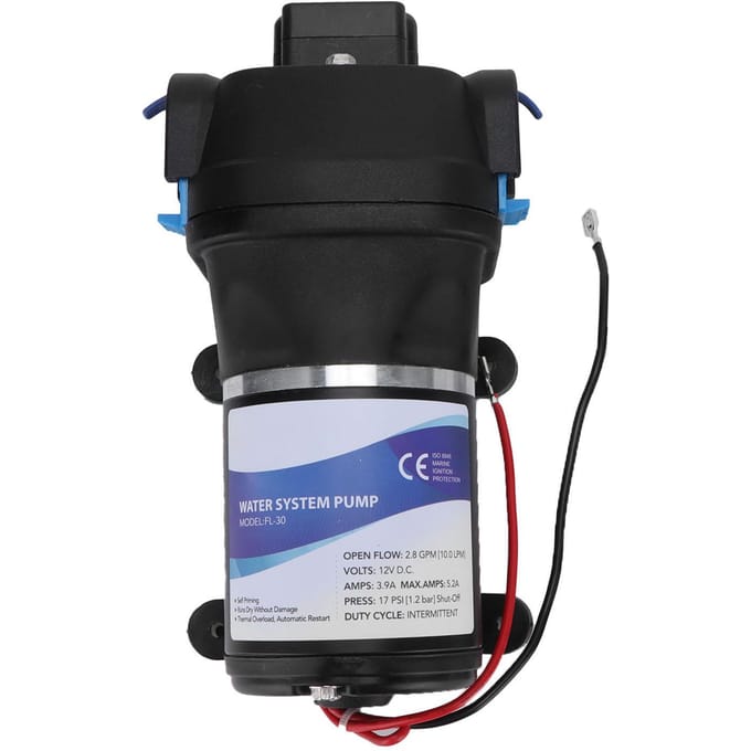 Zelfaanzuigende Waterpomp Buiten DC Elektrisch Technisch Plastic voor Camper Jacht FL30 12V