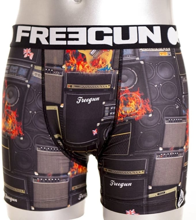 FreeGun Polyester Boxershorts Underwear Rock Zwart - S