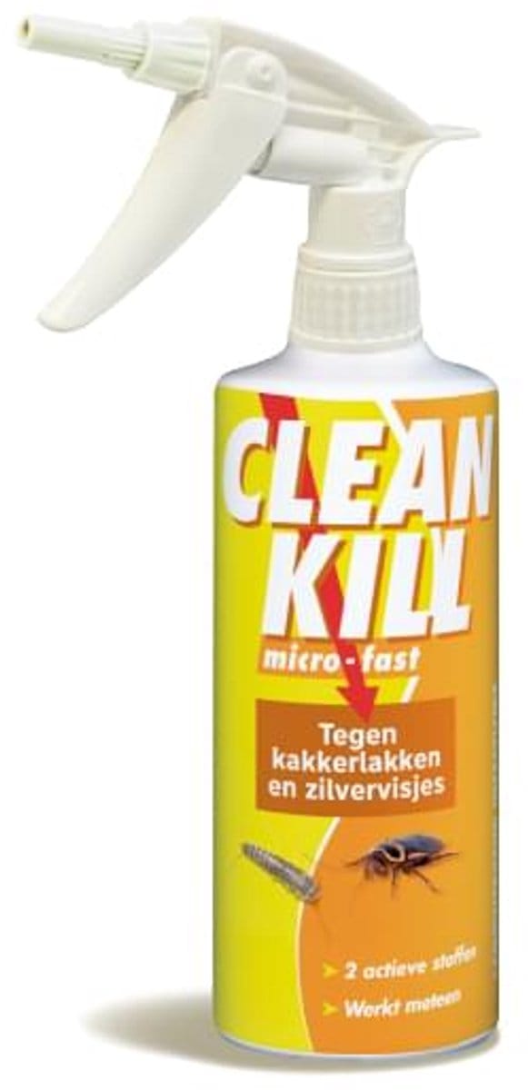 BSI Clean Kill Micro-Fast Kakkerlakken & Zilvervisjes (500 ml) - Krachtige Insecticide