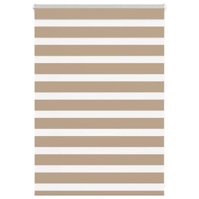 vidaXL - Zebra - Blind - 100x100 - cm - stofbreedte - 95,9 - cm - polyester - zandbruin