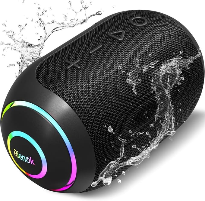 Draagbare Bluetooth Luidspreker met LED-licht en Waterdichte IPX7