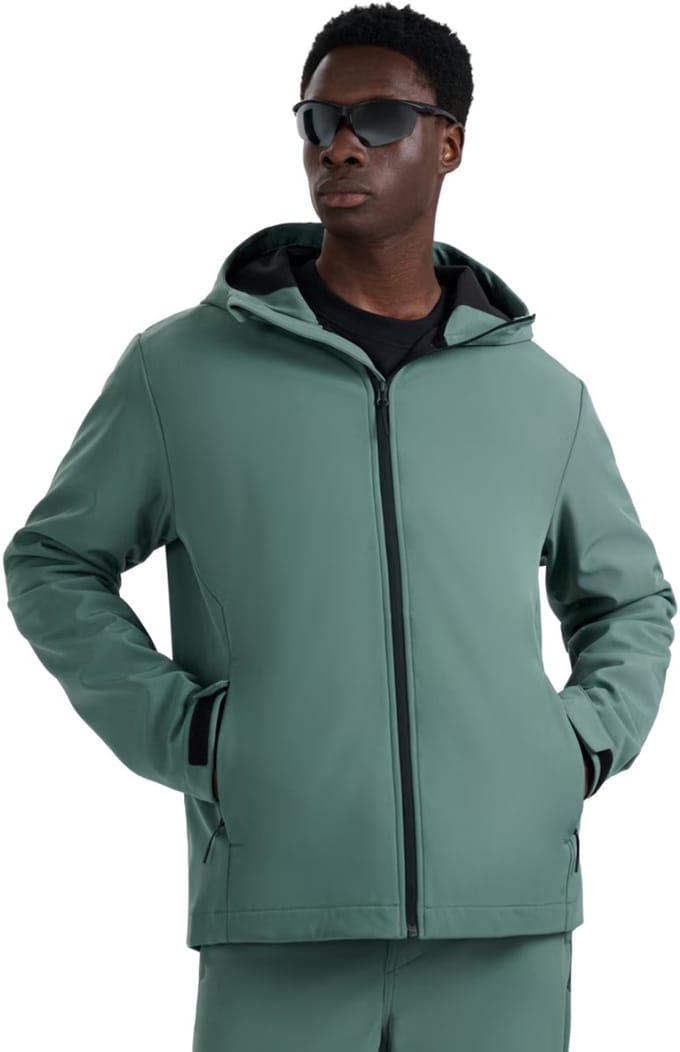 4F Jas Heren softshell Donkergroen - Maat M