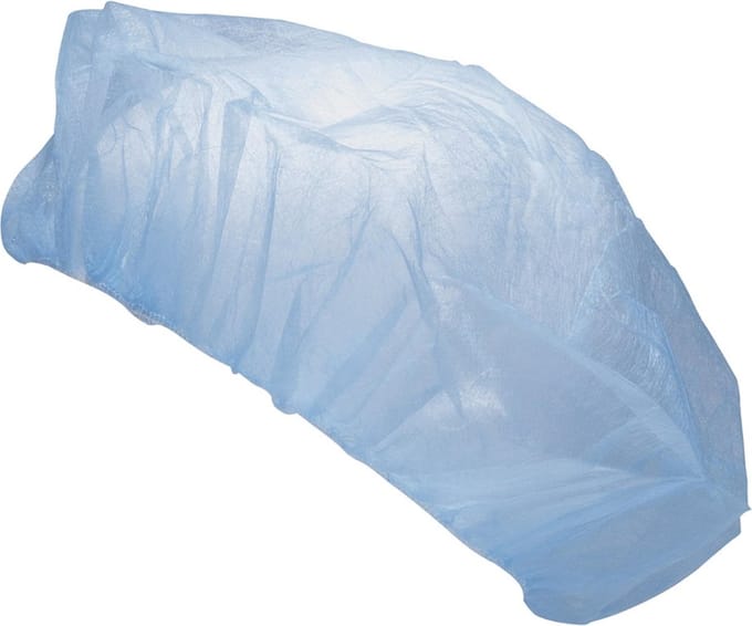 Wegwerpmuts blauw onesize (100st)