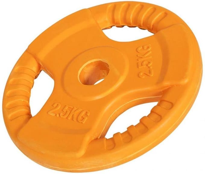 Gorilla Sports Gewicht - Halterschijf - 2,5 kg - Gripper Gietijzer rubber coating