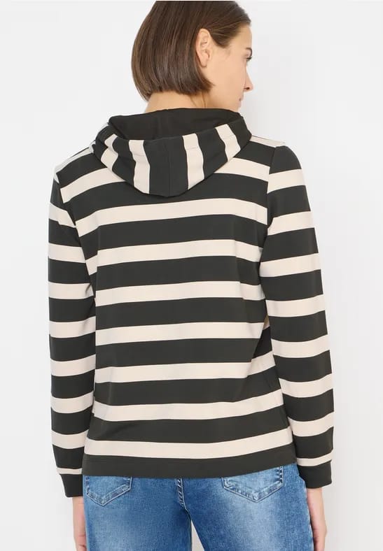 Gestreept shirt met capuchon