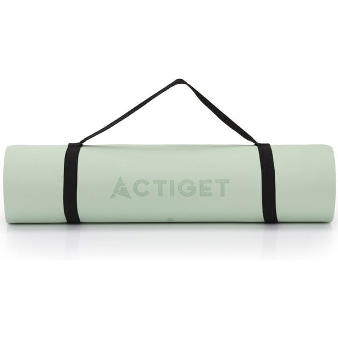 Actiget® Yogamat - Extra Dik - Inclusief Draagriem - 183 x 61 x 0,6 CM - Groen - TPE