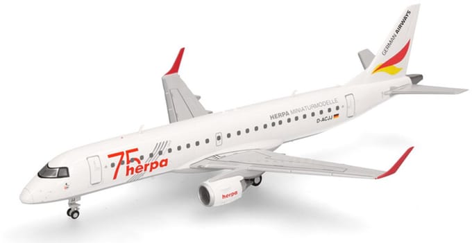 Embraer E190 German Airways Herpa 75 Years