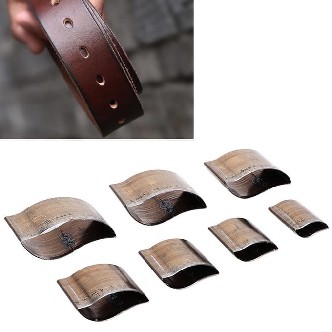 7 Stuks Handmatige Lederen Snijmal DIY Lederen Ambacht Bladvorm Stansmes HSSA06 black