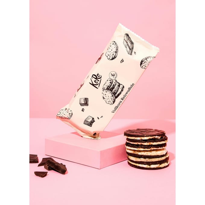 Volkoren rijstwafels met pure chocolade 90 g