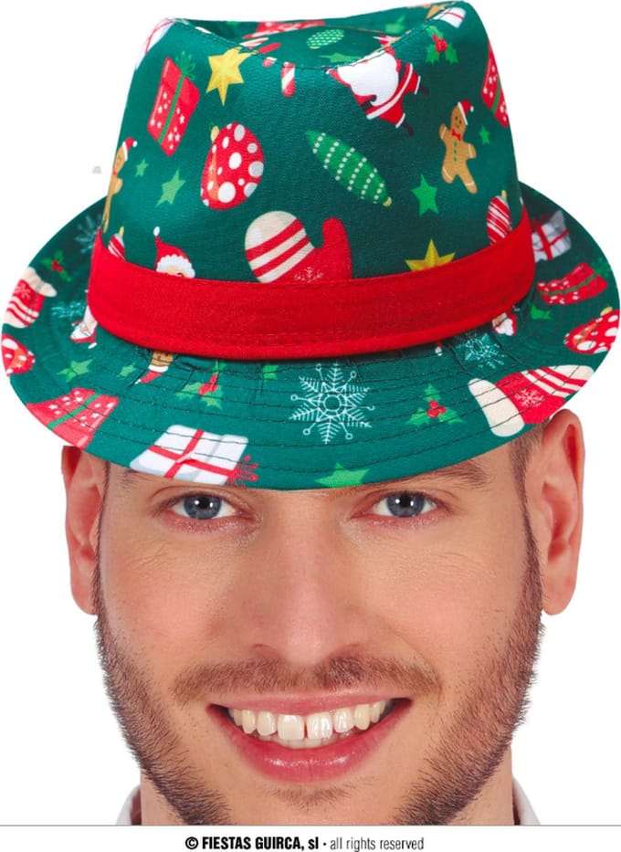 Fiestas Guirca - Gleufhoed kerst groen
