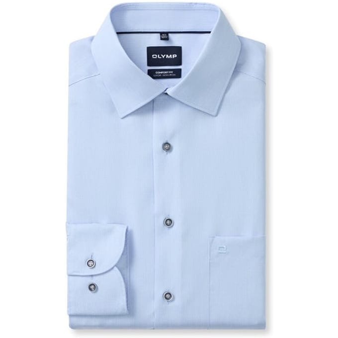 OLYMP Luxor Overhemd, Comfort Fit, New Kent, Bleu