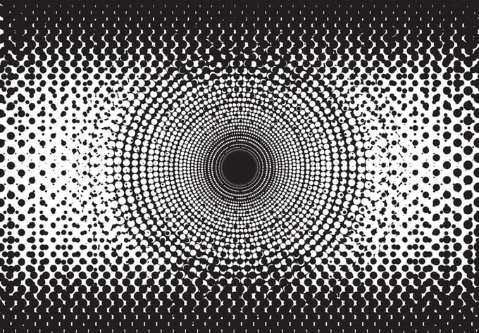 Abstract Black White Dots Photo Wallcovering