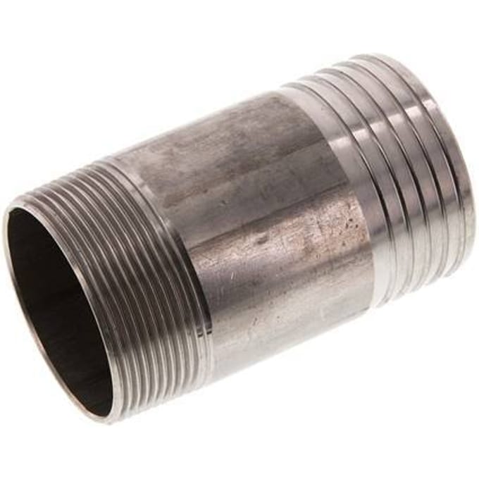 60 mm & R2'' RVS 1.4571 Slangpilaar Buitendraad 100mm