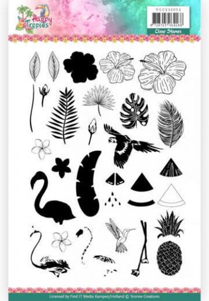 Yvonne Creations - Clearstamp - Happy Tropics - YCCS10051