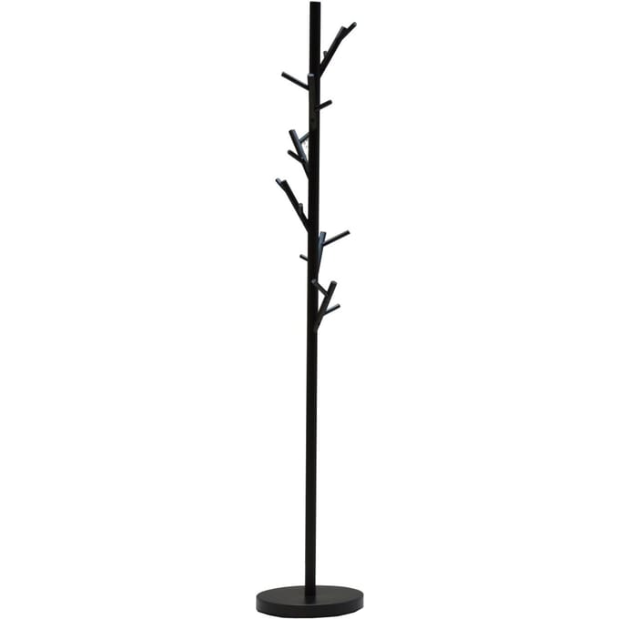 Staande kapstok Tree - stalen - 18 haken - zwart