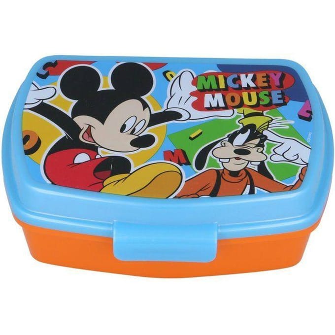 Broodtrommel Mickey Mouse Happy smiles Plastic Rood Blauw (17 x 5.6 x 13.3 cm)