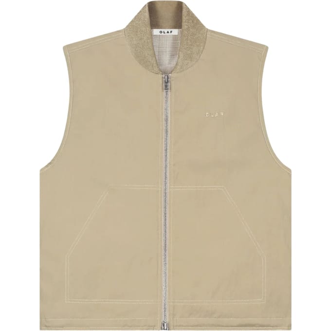 Olaf Zip Up Workwear Gilet Gilets Beige M240502